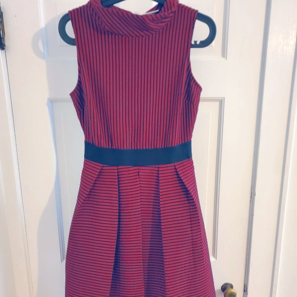 red flare dress